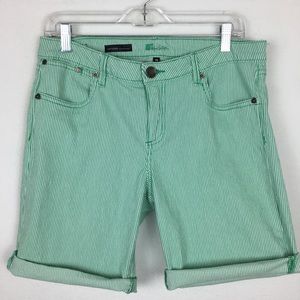 Kut from the Kloth Catherine Green Stripe Shorts